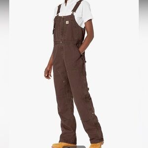 Carhartt womens Weathered Duck Wildwood Bib Overalls